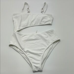 4/$20 Shade & Shore Women's One Piece Swimsuit Medium Cutout Bathing